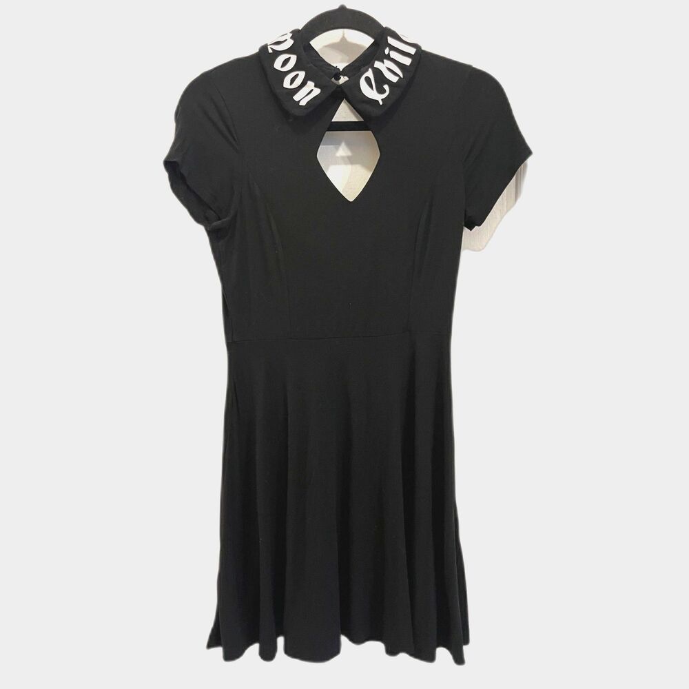 KILLSTAR Black Moon Child Gothic Alt Girl Punk Mini Dress   Women's Size Medium - Picture 2 of 9